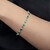 Green apatite Silver Bracelet