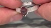 Anillo en plata con Apatita roja
