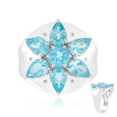 Anillo en plata con Apatita azul (de Melo Essence)