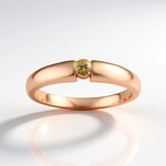 Anello in argento con Zircone Champagne