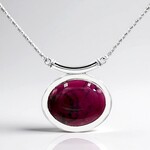 Collana in argento con Turchese Kingman Mohave Porpora (Jones Lee)