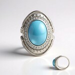 Anello in argento con Larimar (Dallas Prince Designs)