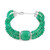 Bracelet en argent et Agate verte