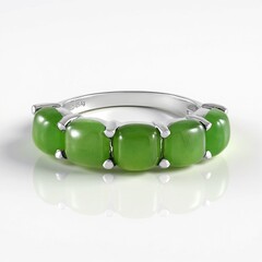 Anello in argento con Giada Canadese