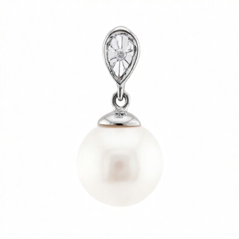9K White Freshwater Pearl Gold Pendant (TPC)