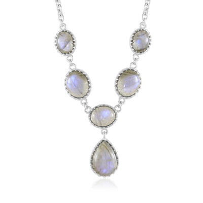 Labradorit-Silbercollier