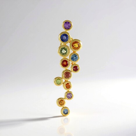 Ciondolo in argento con Zaffiro Fancy