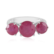 Pinkfarbener Madagaskar-Saphir-Silberring (de Melo Essence)