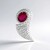 Ciondolo in argento con Rubino Bemainty (MONOSONO COLLECTION)