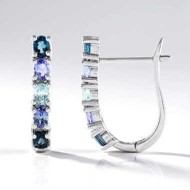 Pendientes en plata con Zircón de Ratanak Kirí