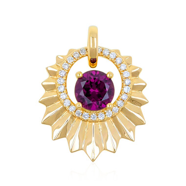 Ciondolo in oro con Granato Magenta (de Melo)