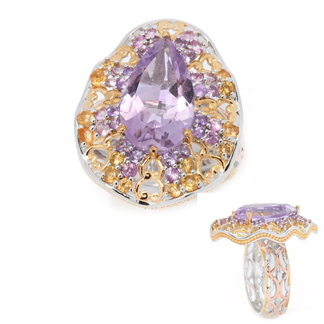 Lavendel-Amethyst-Silberring (Gems en Vogue)