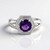 Anello in argento con Ametista Zambiana