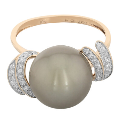 Gouden ring met een Tahiti parel (M de Luca)
