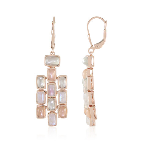 Pendientes en plata con Piedra de luna verde (KM by Juwelo)