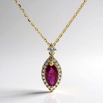 Collana in oro con Rubino Mozambico AAA