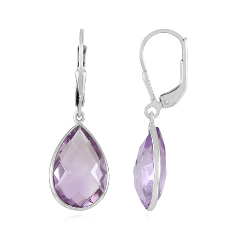 Pendientes en plata con Amatista Rosa de Francia