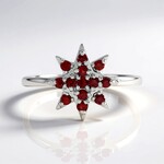 Anello in argento con Rubino Tanzania (Adela Silber)