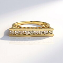 Anello in oro con Diamante Champagne I2 (de Melo Gold)