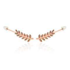 Orecchini in oro con Diamante Rose de France SI1 di Argyle