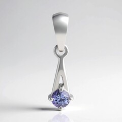 Ciondolo in argento con Tanzanite Rosa