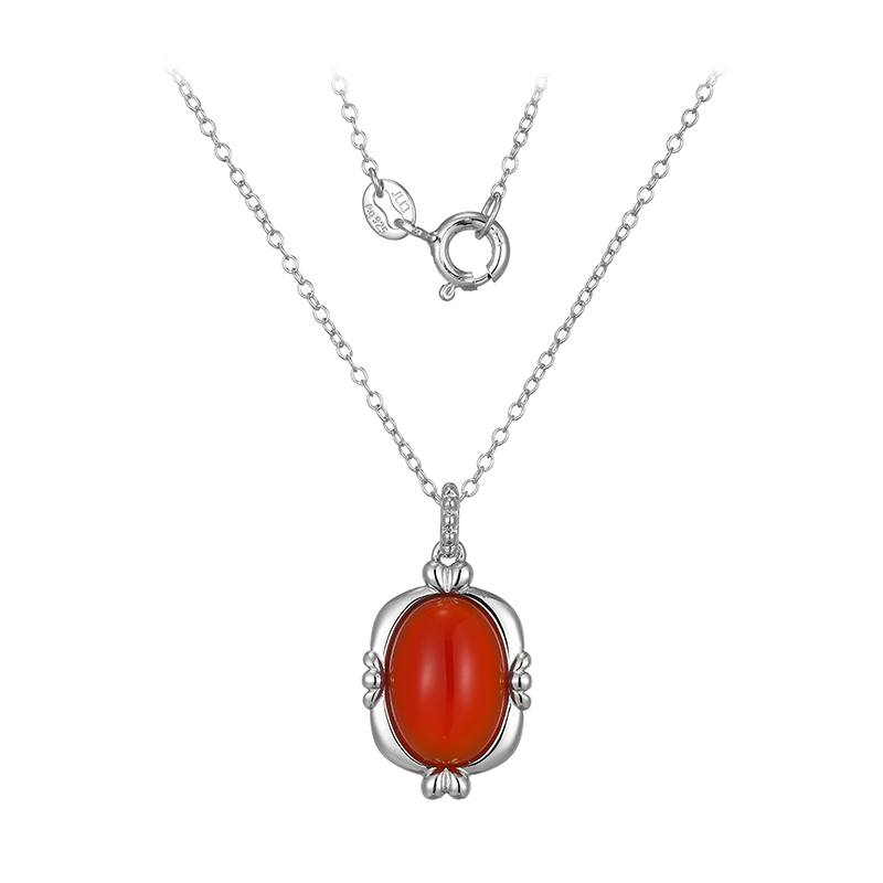 YFN Collar De Hongo De Plata De Ley 925 Con Dije De Hongo Para Mujer, 18 Pulgadas, Plata Esterlina, Circonia Cúbica