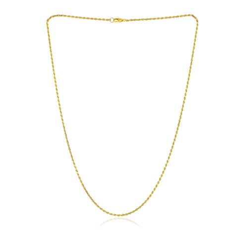 Silber-Kordelkette - 4,07 g - 45,5 cm - vergoldet