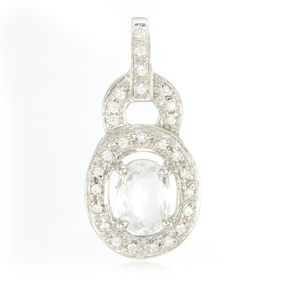 Pendentif en argent et Tourmaline cuprifère