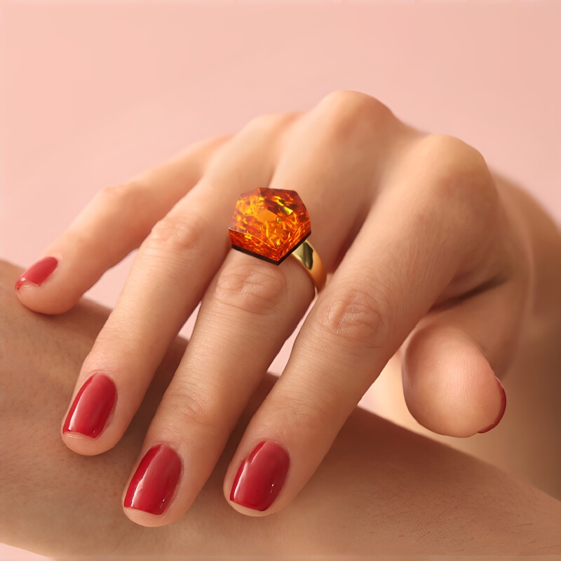 Multi Gem Silver Ring (dagen)