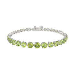 Brazalete en plata con Peridoto (Adela Silber)