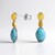 Boucles d'oreilles en argent et Turquoise (dagen)