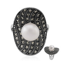 Anello in argento con Perla di Acqua Dolce (Annette classic)