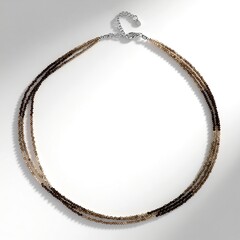 Collana in argento con Quarzo Fumè
