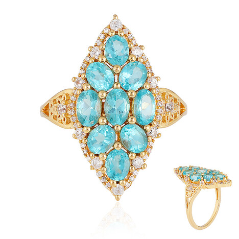 Blauer Apatit-Silberring