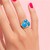 Zilveren ring met een Kingman turkoois (Anne Bever)