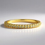 Anello in oro con Diamante Giallo Canarino SI1 (Annette)