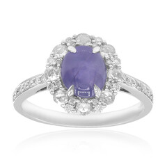 Bague en or et Saphir pourpre œil-de-chat (CIRARI)