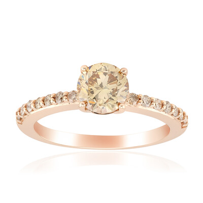 Gouden ring met een VS1 Argyle-Rose de France-Diamant (Annette)