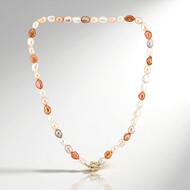 Collier en argent et Perle blanche de culture d'eau douce (TPC)