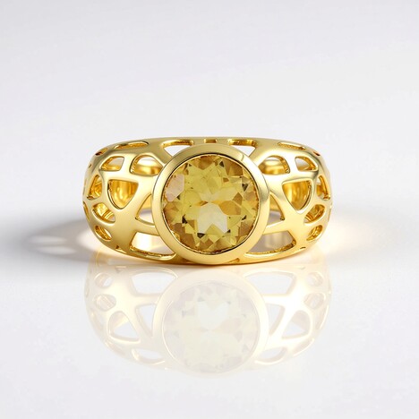 Anello in argento con Citrino (Ornaments by de Melo)