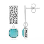 Pendientes en plata con Amazonita