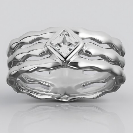 Anello in argento con Zircone (de Melo)
