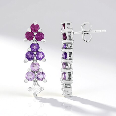 Orecchini in argento con Rodolite