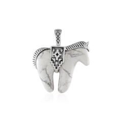 Pendentif en argent et Howlite (Desert Chic)