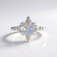 Bague en argent et Opale Welo