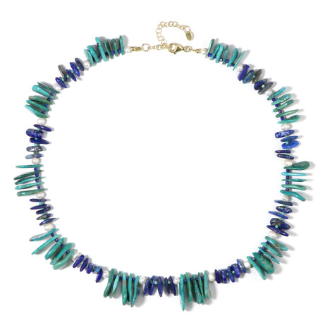 Edelstein-Silberhalskette