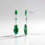 Orecchini in argento con Berillo color smeraldo