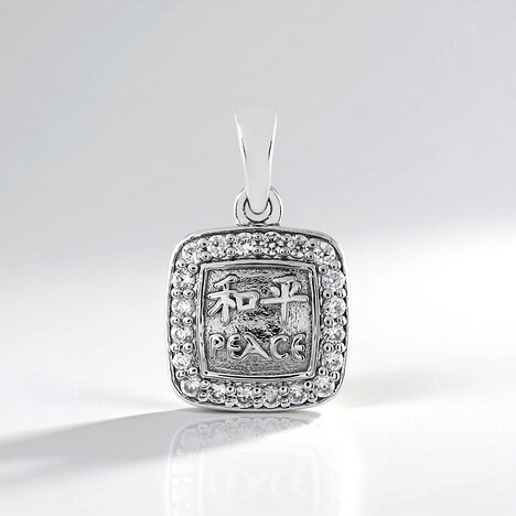 Ciondolo in argento con Zircone - Pace