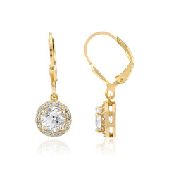 White Topaz Silver Earrings