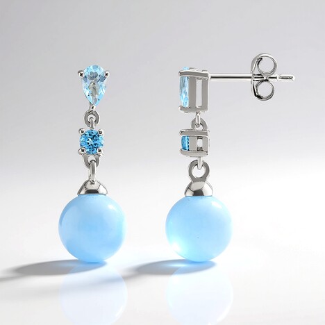Orecchini in argento con Quarzo Azzurro
